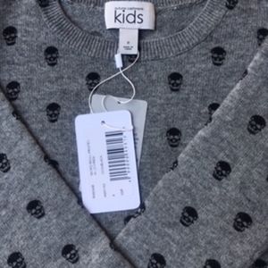 Autumn Cashmere Kids  black skulls sweater